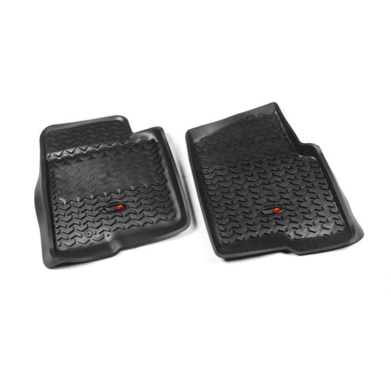 Floor Liners Front Black; 09-10 Ford F-150 Ext/Reg/SuperCrew