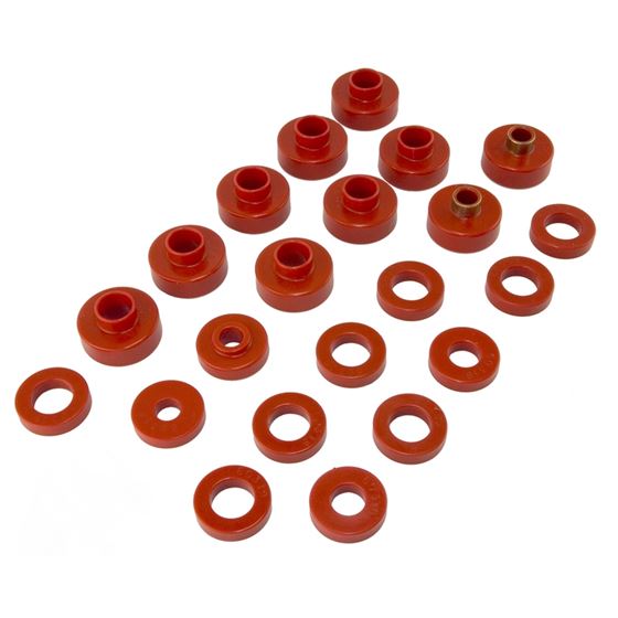 Body Mount Kit Red 22 Pieces; 76-79 Jeep CJ Models