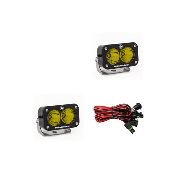 LED Light Pods Amber Lens Spot Pattern Pair S2 Pro Series 1