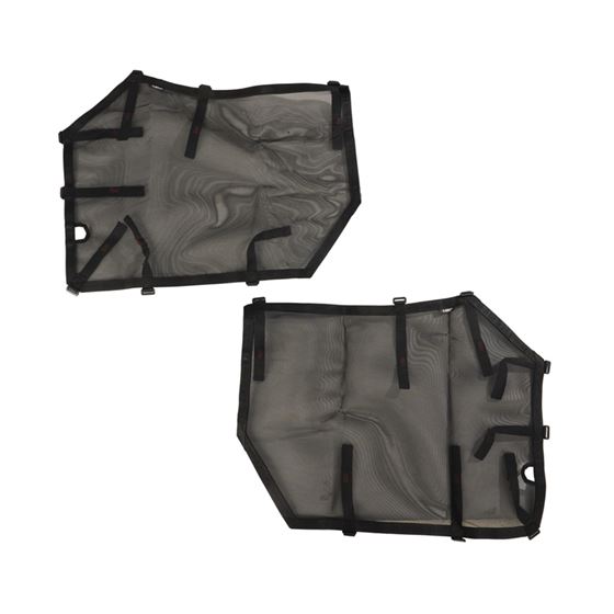 Fortis Tube Door Covers Front Set Black; 07-18 Jeep Wrangler JK