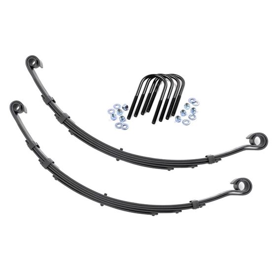 Front Leaf Springs 4 Inch Lift Pair 76-83 Jeep CJ 5 4WD (8019Kit) 1