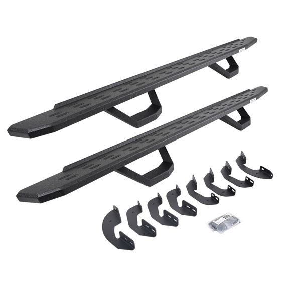 RB30 Running Boards with Brackets 2 Pairs Drop Steps Kit - Crew Max (6964168720T) 1