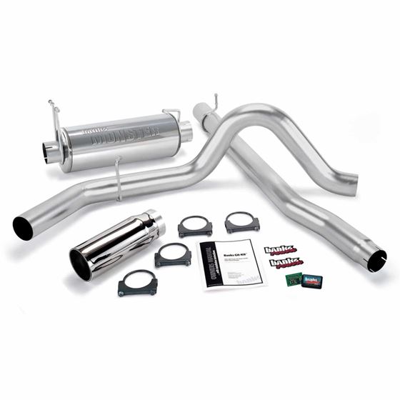 Git-Kit Bundle Power System W/Single Exit Exhaust Chrome Tip 99-03 Ford 7.3L F450/F550 Automatic or