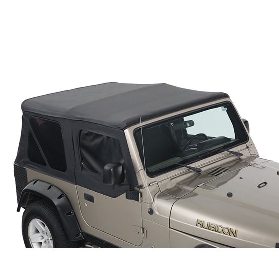 Replacement Soft Top Without Upper Doors  Black Diamond  TJ 1