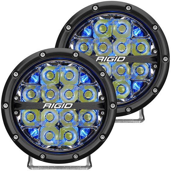 360-Series 6 Inch Led Off-Road Spot Beam Blue Backlight Pair 1