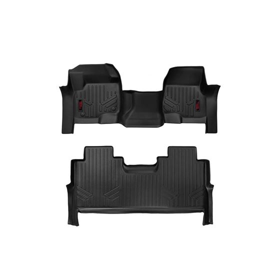 Floor Mats FR and RR FR Bench Ford F-250/F-350 Super Duty 2WD/4WD (17-24) (M-51173) 1