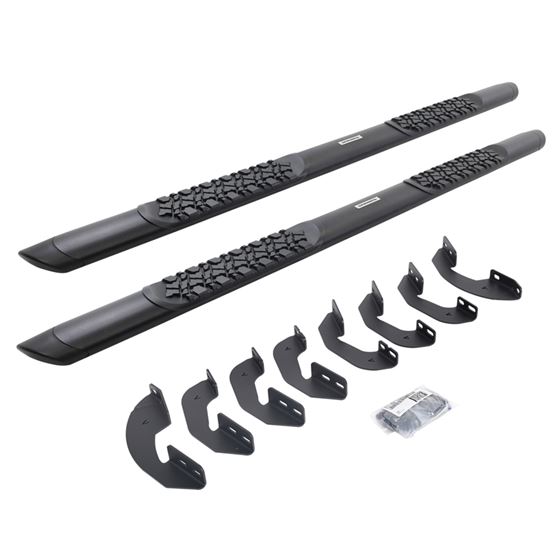 V-Series V3 Aluminum Side Steps w Mounting Brackets Kit - TextBlack - Double Cab (V3441580T) 1