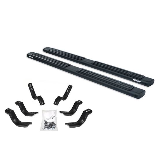 Go Rhino 6&quot; OE Xtreme Textured Black SideSteps Kit - 80&quot; Long bars + Brackets