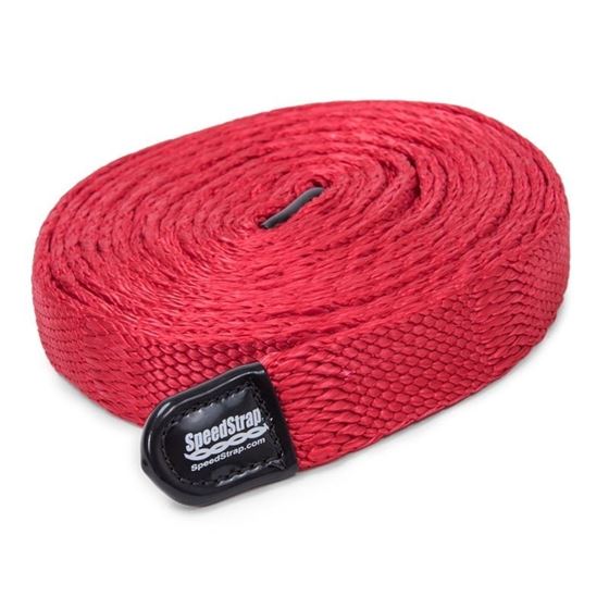 1 Inch SuperStrap Weavable Recovery Strap 30 Foot Red Nylon 1