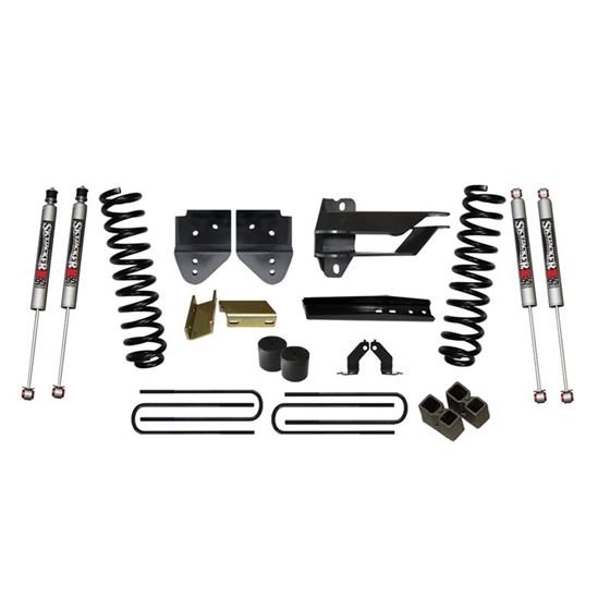 Suspension Lift Kit wShock 4 Inch Lift 1719 Ford F350 Super Duty Incl Front Coil Springs Bump Stop S