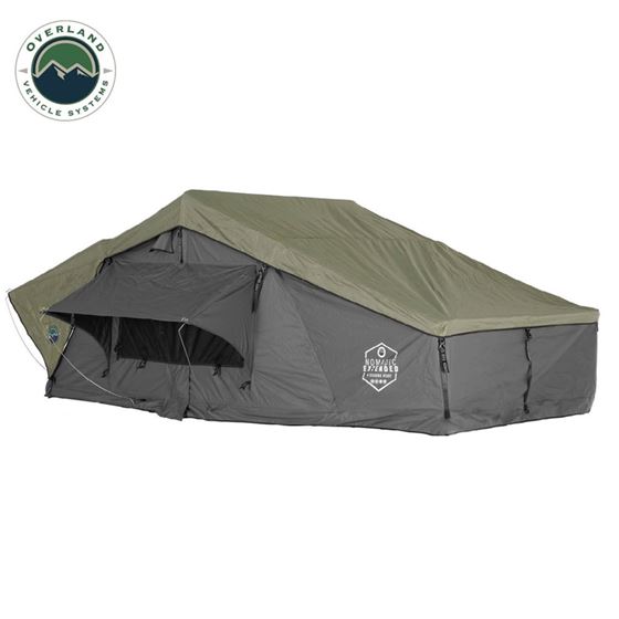 N3E Nomadic 3 Extended Roof Top Tent Gray Body Green Rainfly  1