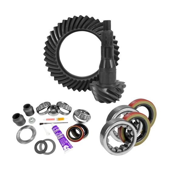 9.75" Ford 4.11 Rear Ring and Pinion Install Kit 2.53" OD Axle Bearings and Seal 1