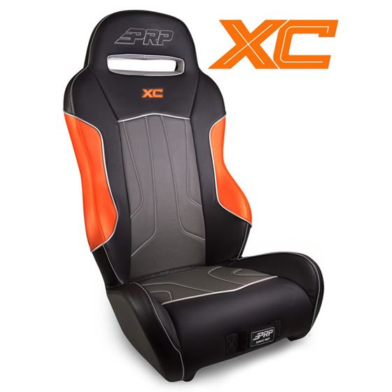 XC Suspension Seat for Polaris RZR Black with Orange Trim Rear PRP Seats
