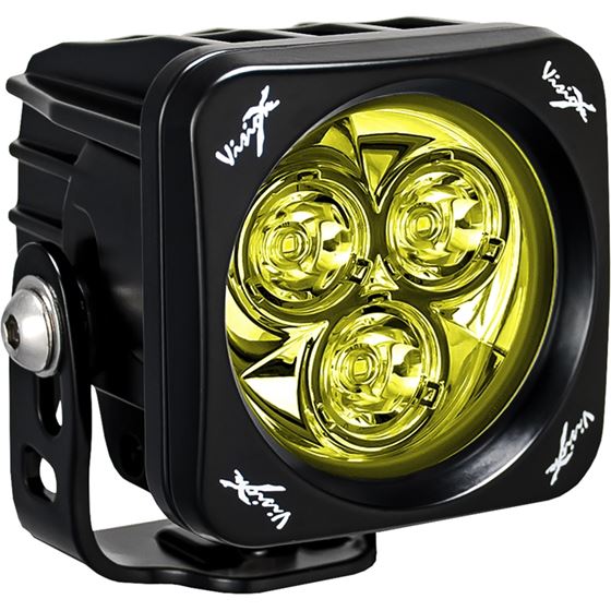 SINGLE 3.0" SQUARE SELECTIVE YELLOW 3 LED CANNON CG2 LIGHT INCLUDING PIG TAIL (9946788) 1 2