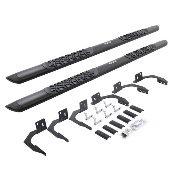 V-Series V3 Aluminum Side Steps and Mounting Brackets Kit - Textured Black (V3410687T) 1