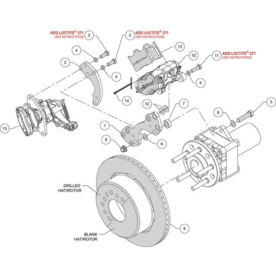 Forged Dynalite-MC4 Rear Parking Brake Kit 1