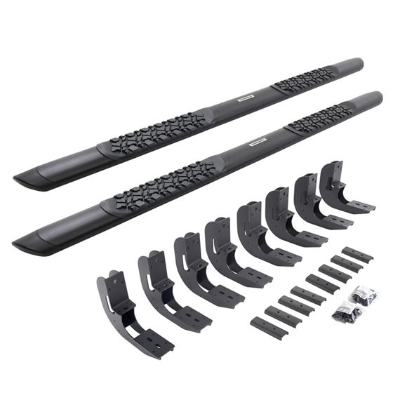 V-Series V3 Aluminum Side Steps and Mounting Brackets Kit - Textured Black (V3404887T) 1