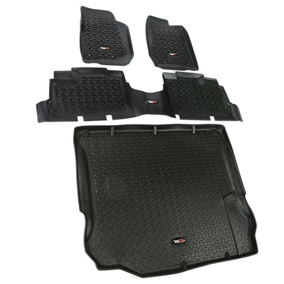 Floor Liners Kit Black 4-Door; 11-16 Jeep Wrangler JK (12988.04)