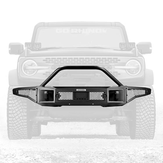 Rockline Winch-Ready Front Full Width Bumper With Overrider For Ford Bronco (331401T) 1