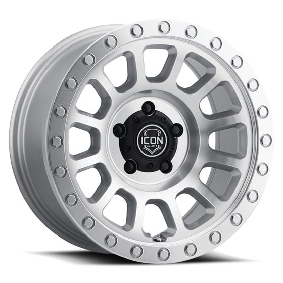 Hulse Silver Machined 17 x 8.5 / 5 x 5 -6mm Offset 4.5" BS (8017857345SM) 1