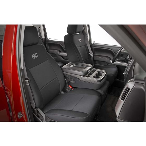 Neoprene Front and Rear Seat Covers Black 1418 SilveradoSierra 1500 3