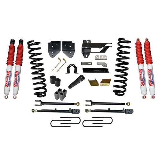 Suspension Lift Kit wShock 6 Inch Lift wAdjustable 4Links 1719 Ford F250 Super Duty Incl Front Coil
