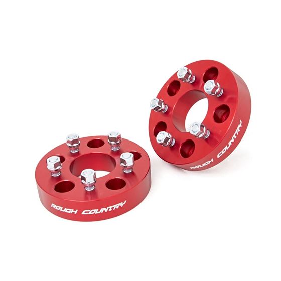 Wheel Adapters 5x5 to 5x4.5 Adapters Red 6061-T6 Aluminum Sold in Pairs Rough Country 1