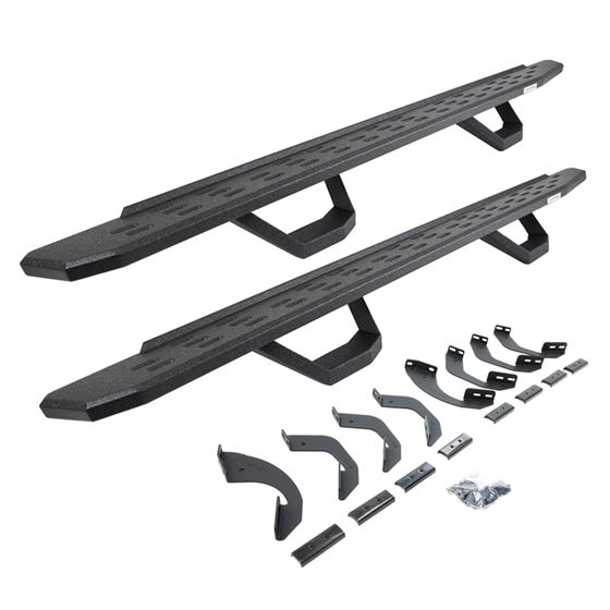 RB30 Running Boards with Brackets 2 Pairs Drop Steps Kit - Crew Max (6964368720T) 1