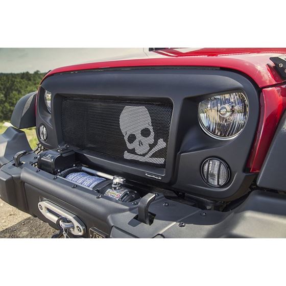 Spartan Grille Kit Skull; 07-16 Jeep Wrangler JK 3