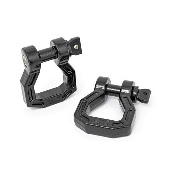 Forged D-Ring Set Black Pair Rough Country 1