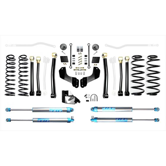 Jeep Wrangler JLU 4.5 Inch Heavy Duty High Clearance Long Arm Suspension System with EVO SPEC King 2