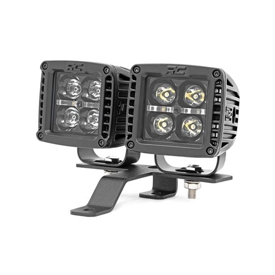 Jeep Quad LED Light Pod Kit Black Series wAmber DRL 1820 JL20 Gladiator 1