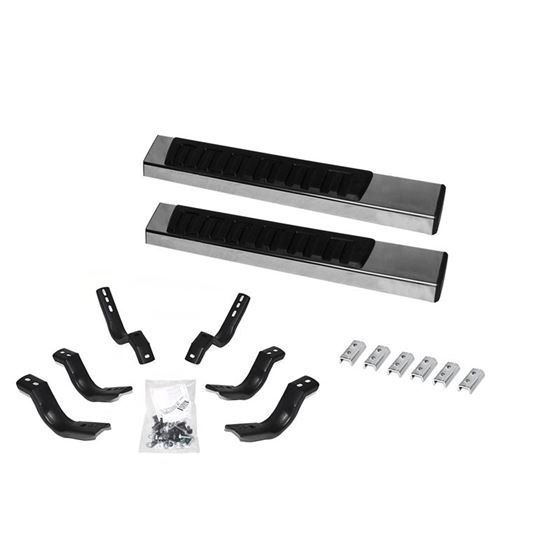 Go Rhino 6&quot; OE Xtreme II Stainless SideSteps Kit - 52&quot; Long + Brackets
