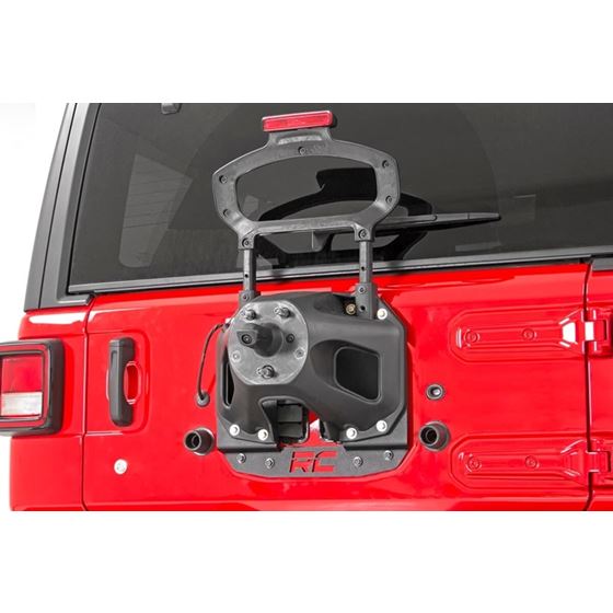 Jeep Spare Tire Relocation Bracket 18-20 Wrangler JL w/Rear Proximity Sensors Rough Country 3