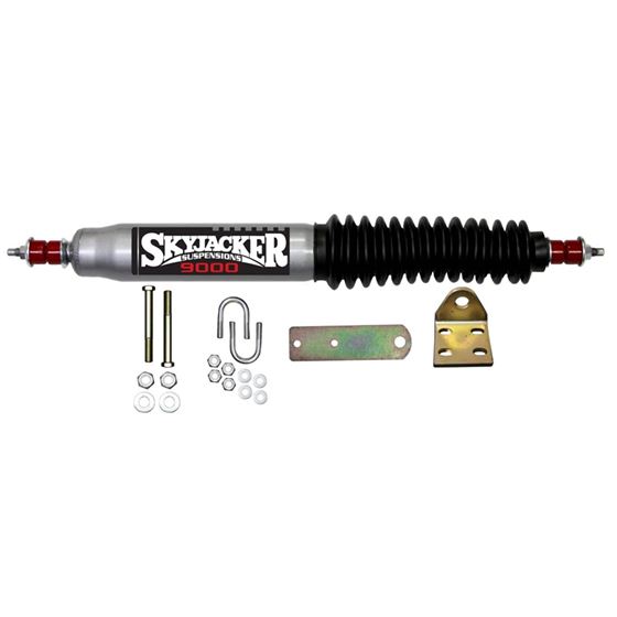 Steering Stabilizer Single Kit Silver wBlack Boot 8795 Jeep Wrangler Skyjacker 1
