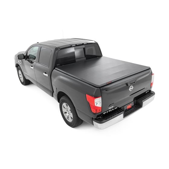 Soft Tri-Fold Bed Cover 5'7" Bed Nissan Titan 2WD/4WD (2017-2024) (41816550A) 3