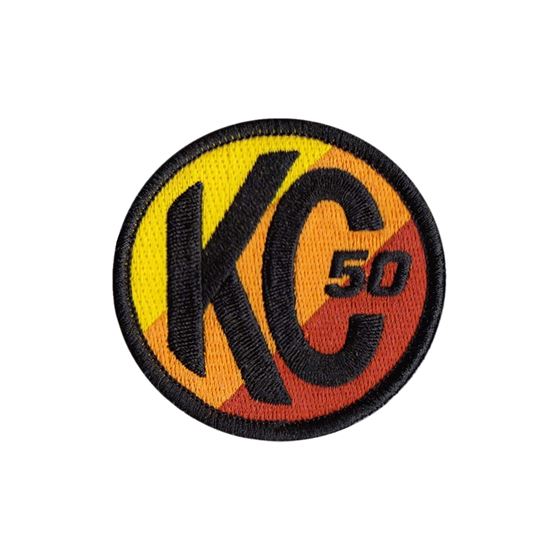 Patch Embroidered KC Racer Logo Round Hook Loop 2.5in