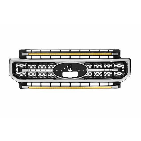 XBG LED Grille: Ford Super Duty (20-22) (Chrome Finish / Amber DRL) (XBG13) 3