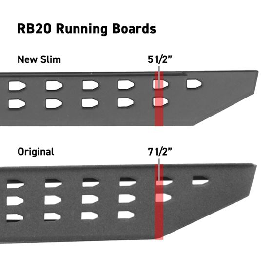 RB20 Slim Line Running Boards with Mounting Brackets Kit (69444568SPC) 3