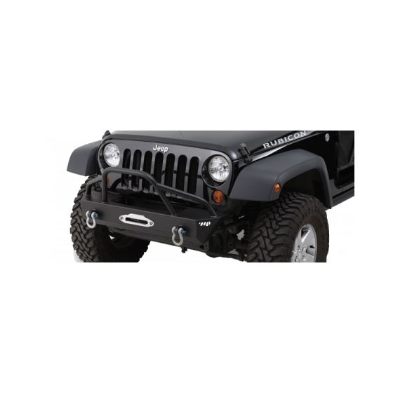 Jeep JK/JKU Stubby Front Winch Bumper w/ PreRunner Brushguard 1