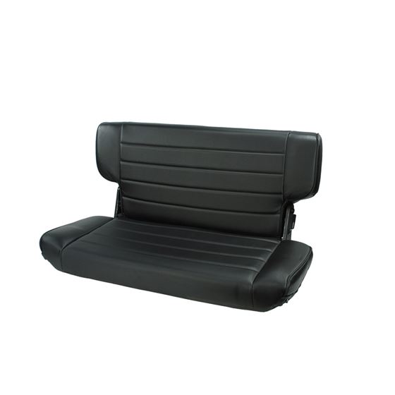 Fold and Tumble Rear Seat Black Denim; 97-02 Jeep Wrangler TJ