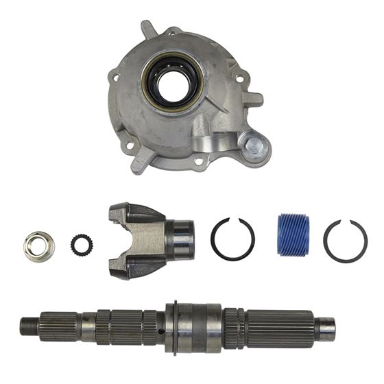 Slip Yoke Eliminator Kit Incl. Output Housing HD Main Shaft Rear Output Yoke Hardware (RE1811) 1