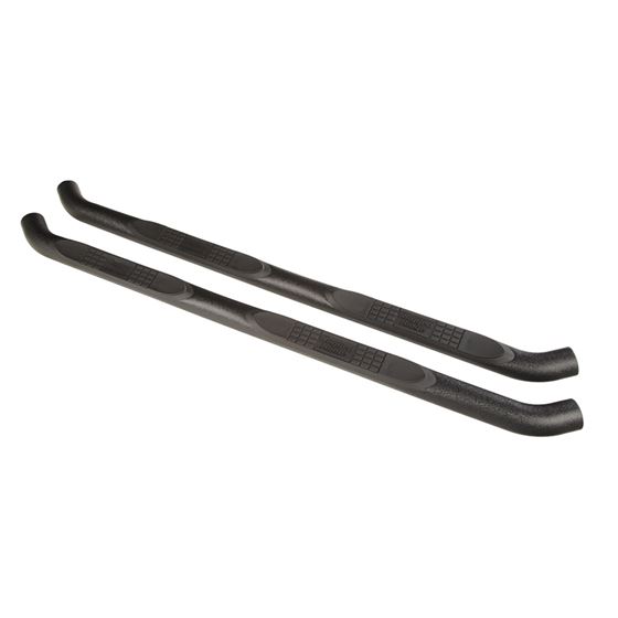 3-Inch Round Side Step Blk; 18-21 Wrangler JL 4Dr