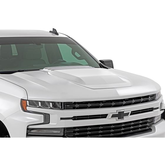 Hood Scoop GAZ Summit White 2019-2024 Silverado 1500 (HS10010-GAZ) 1