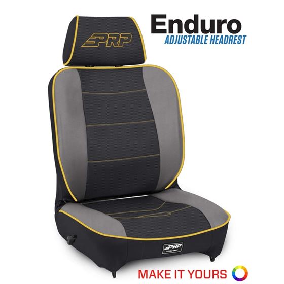 Enduro Low Back Reclining Suspension Seat with Adjustable Headrest 1