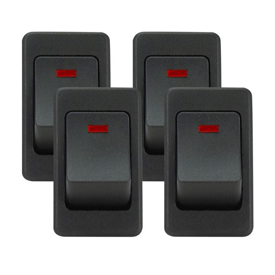 No logo Rocker switch with red led indicator (4 pack) 1