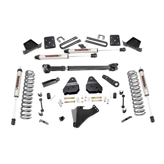 6 Inch Suspension Lift Kit Rear Overload Springs 4 inch Axle Diameter w/Front Drive ShaftV2 Shocks 1
