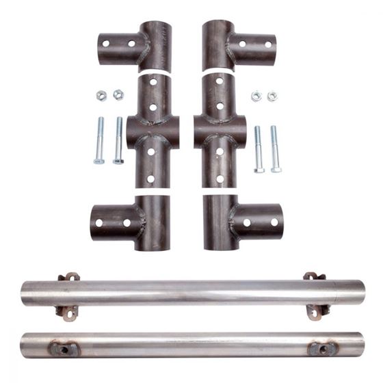 2007 and Up Toyota Tundra CrewMax Pack Rack Accessory Bar Pair 1 Rotopax and 1 HiLift 1