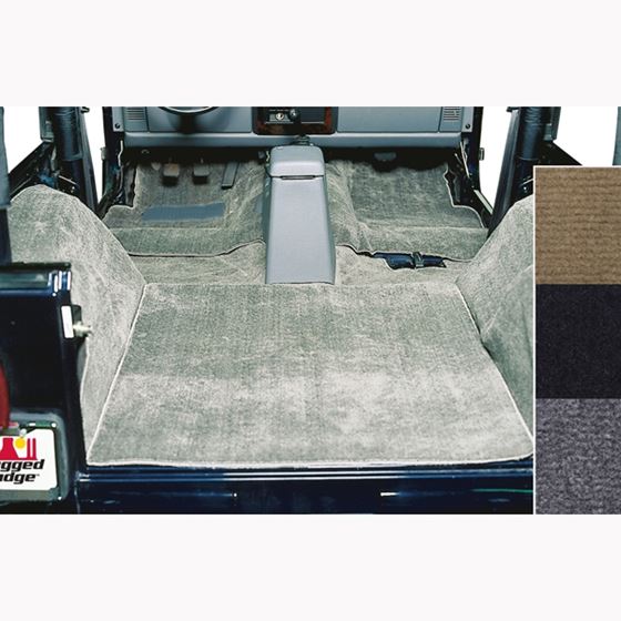 Deluxe Carpet Kit Gray; 76-95 Jeep CJ/Wrangler YJ