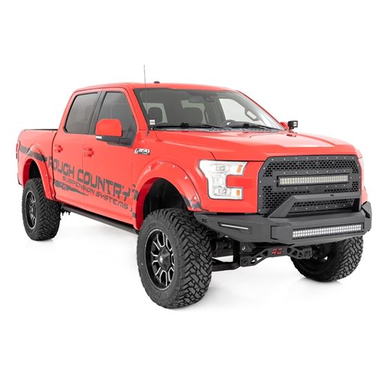Front Modular Bumper w/Skidplate and 30 Inch LED Light Bar 15-17 Ford F-150 2WD/4WD (10950A) 3